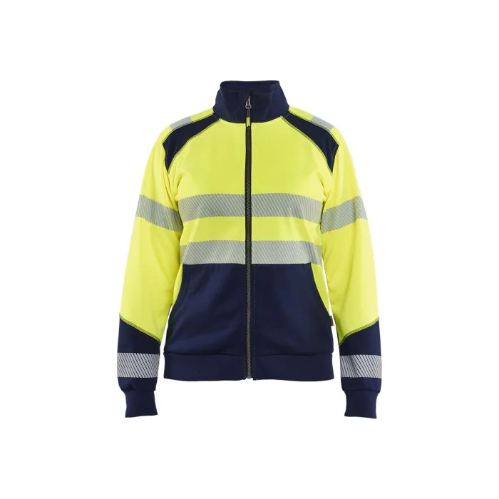 3508 Dames sweatshirt met rits High Vis