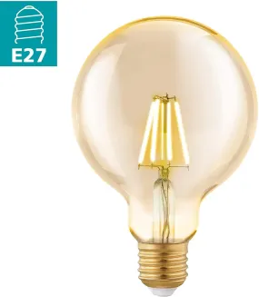 Ampoule lm-e27 led G95  4w amber 2200k