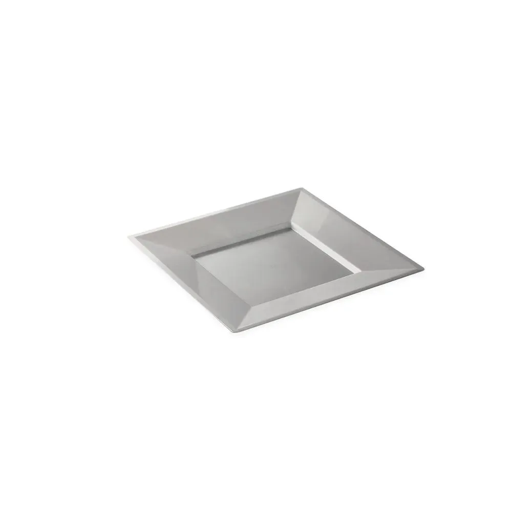 Assiette ps prestige carrée argent