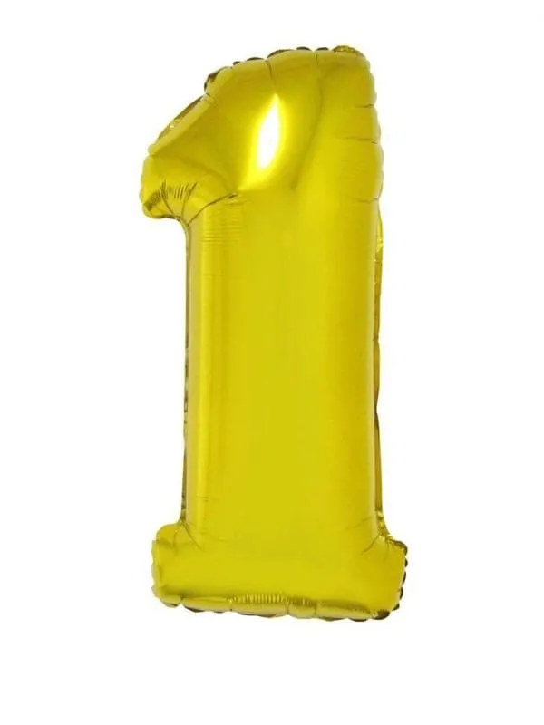 Ballon anniversaire OR chiffre 1-102cm