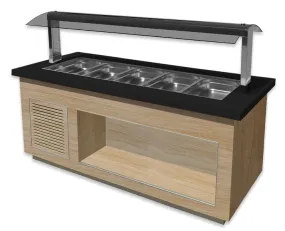 Bar à salade Saro pour 5x 1/1 GN modèle PREMIUM LINE SB-K200 OAK 366-2710 acheter à bas prix 