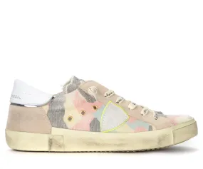 Baskets Philippe Model Paris X camouflage rose bleu