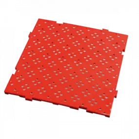 Caillebotis polyéthylène ROUGE - L.50 cm x l.50 cm x H.2,2 cm