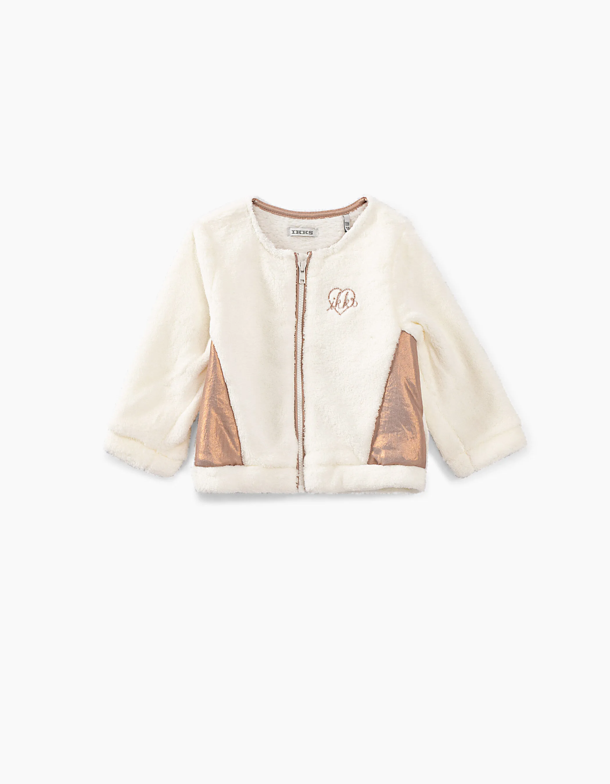 Cardigan blanc cassé fourrure synthétique bébé fille