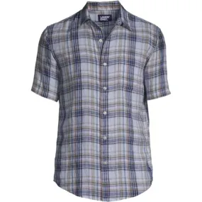 Chemise en Lin Manches Courtes, Homme Stature Standard