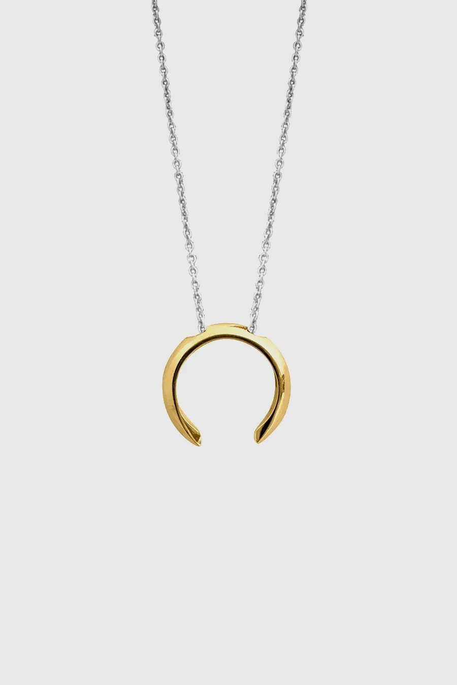 Collier à pendentif lune recyclé