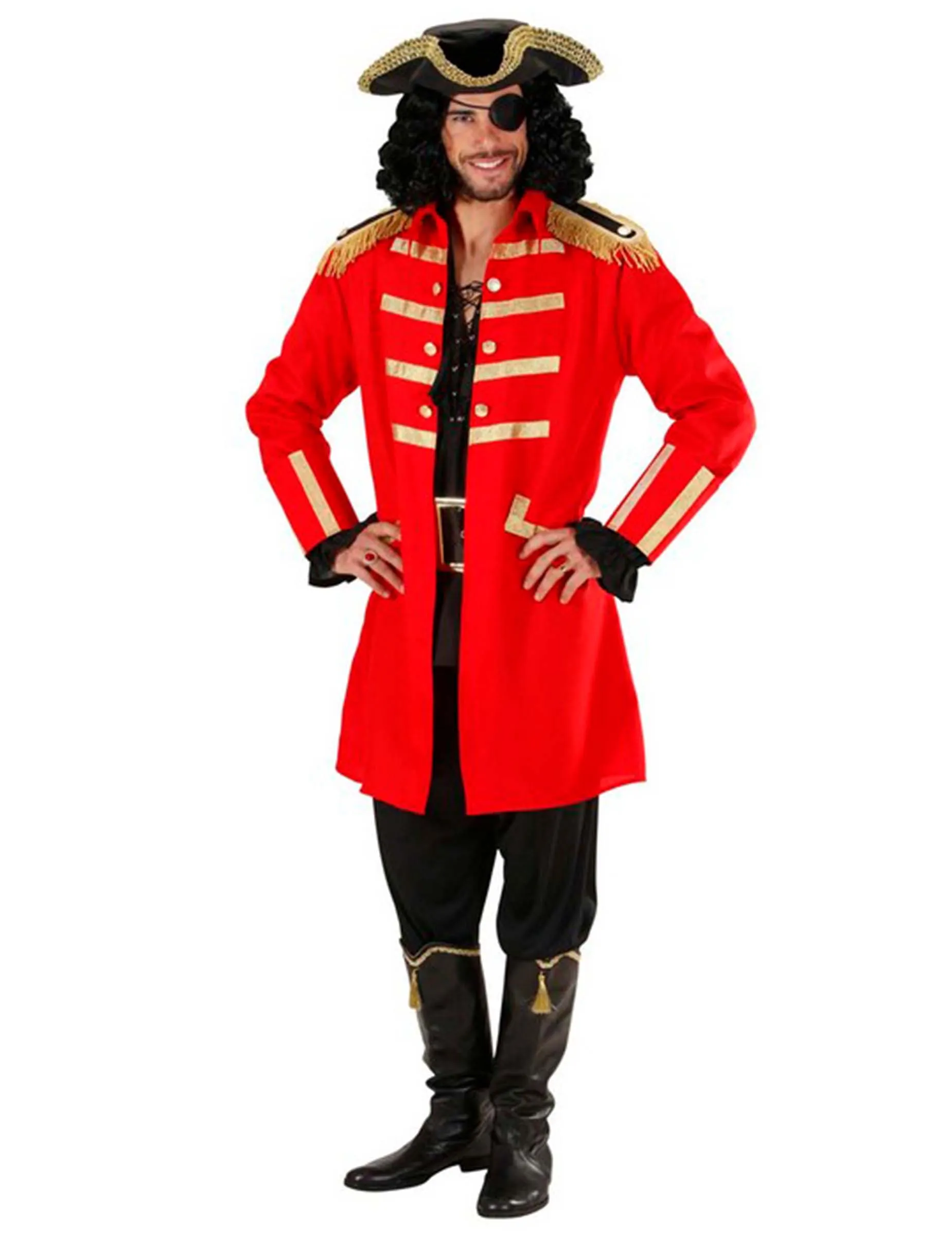 Déguisement capitaine pirate rouge homme : Deguise-toi, achat de Déguisements adultes