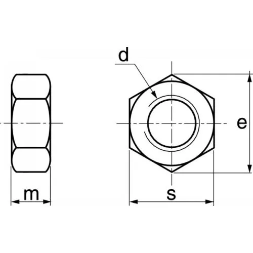 Écrou hexagonale HU A4 DIN 934 M2.5 boîte de 500 - ACTON - 646012,5