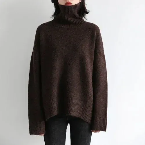 Ellie - Pull col roulé ample