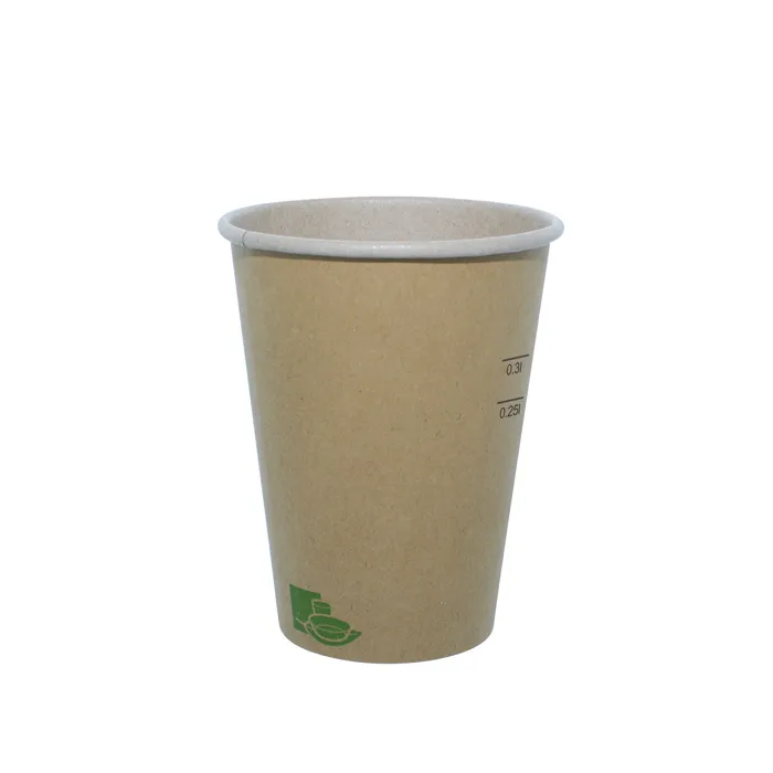 Gobelet carton kraft "Zen" 340 ml Diam: 9 cm 8,8 x 5,9 x 11,1 cm - 6 u 
