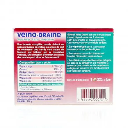 GOVITAL Veino-draine gélules végétales x 30