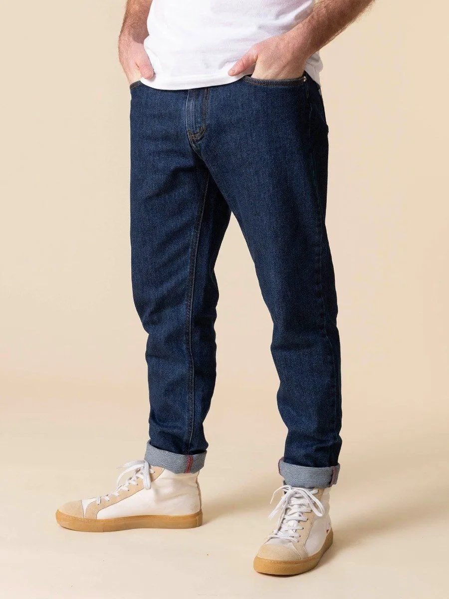 JEANS AJUSTE 103N DELAVE coton bio superdenim flex indigo ocean Homme | 1083