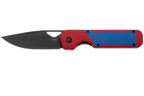 Kizer Vanguard Militaw V3634A2 Liner Lock, Black Nitro-V, Red G10, Blue G10 Inlay, couteau de poche, Jonathan Styles design