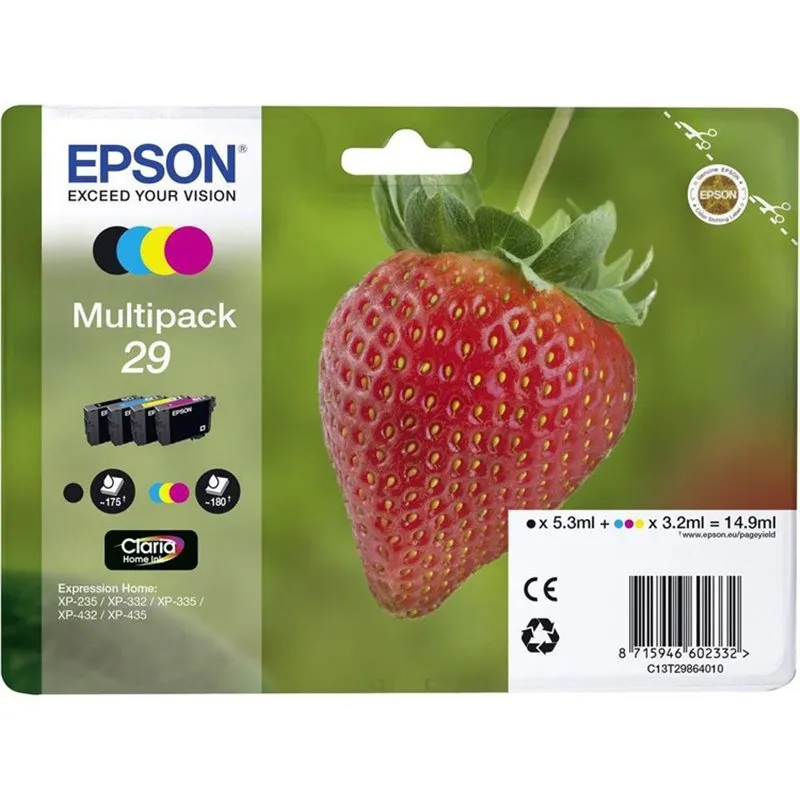 Lot de cartouches 29 EPSON d'origine pour XP-235 - Multipack