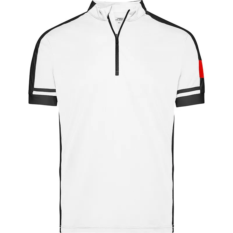 Maillot technique demi-zip homme James et Nicholson JN452 marquage 1 couleur