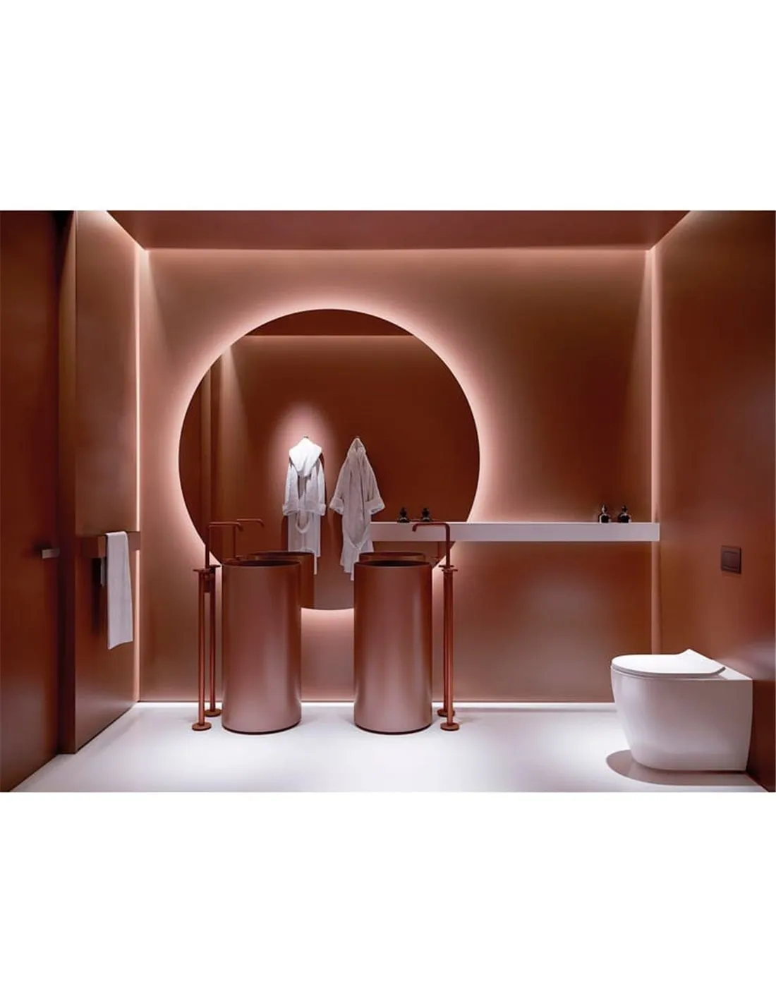 Miroir LED BARI 100cm | Lumière intégrée 58W | Interrupteur tactile | LéonLeds