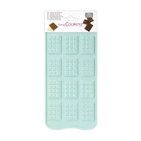Moule silicone mini tablettes choco x 12 ScrapCooking