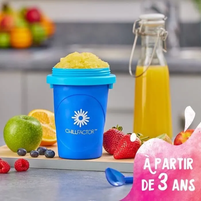 Mug à granité Chillfactor - Bandai - Couleur aléatoire Bleu, Rose ou Vert - fourni avec paille