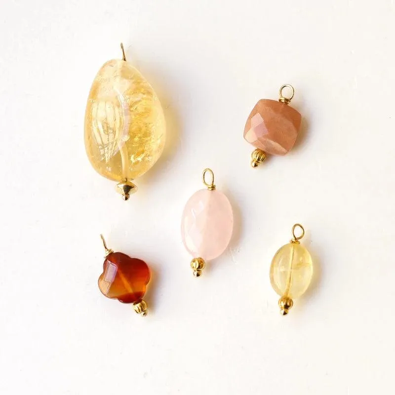 Pendentif charm’s pour collier à personnaliser - Pierre solaire