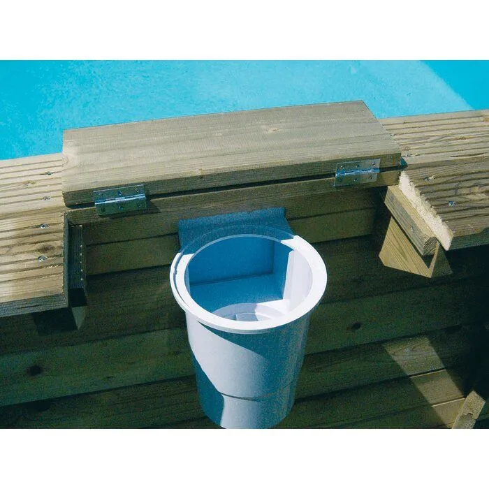 Piscine bois ronde Océa Ø 5,10 x H. 1,20 m - Liner beige