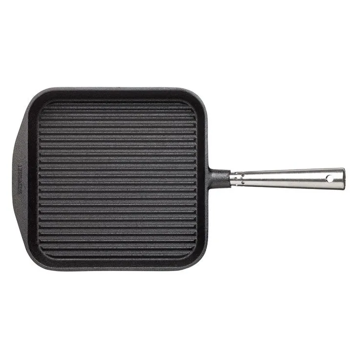Poele grill carrée 24 x 24 cm poignée inox
