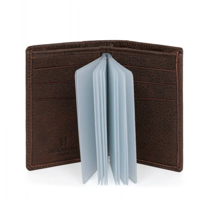 Porte-cartes cuir vachette marron