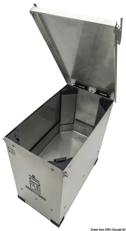 Poubelle compacteur de déchets OBELIS en acier inox