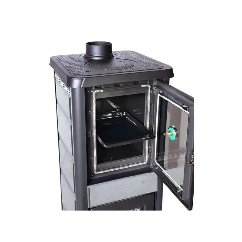 Poêle à bois avec four  - LA NORDICA Gemma Forno 5.0 Pierre 7.3 kW