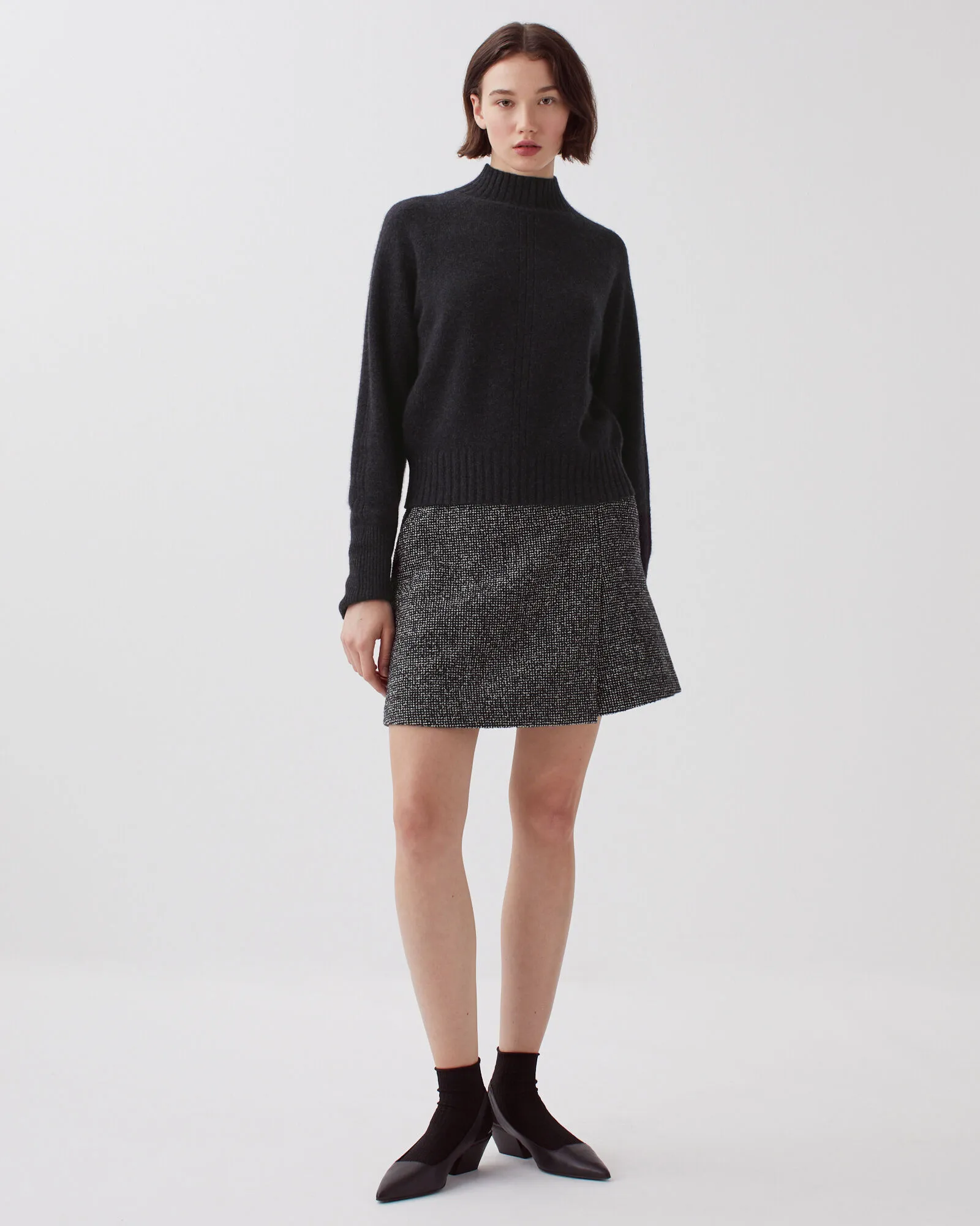 Pull col montant en cachemire