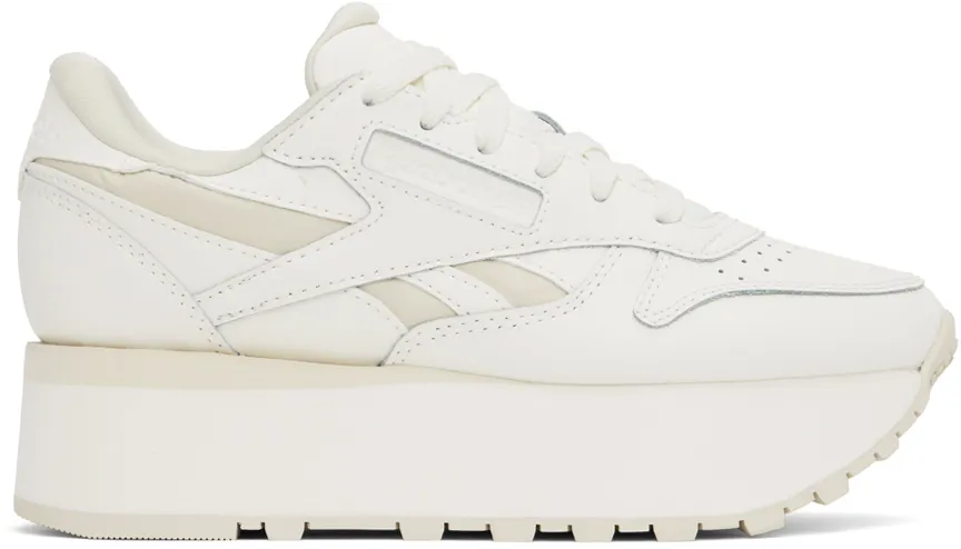   Reebok Classics  Off-White Classic Leather Triple Lift Sneakers