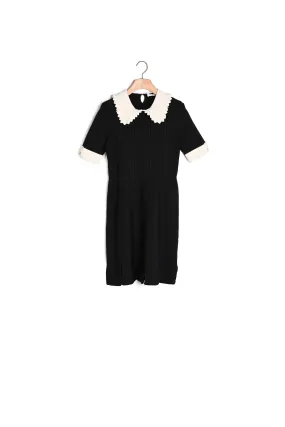 Robe courte à col chemise