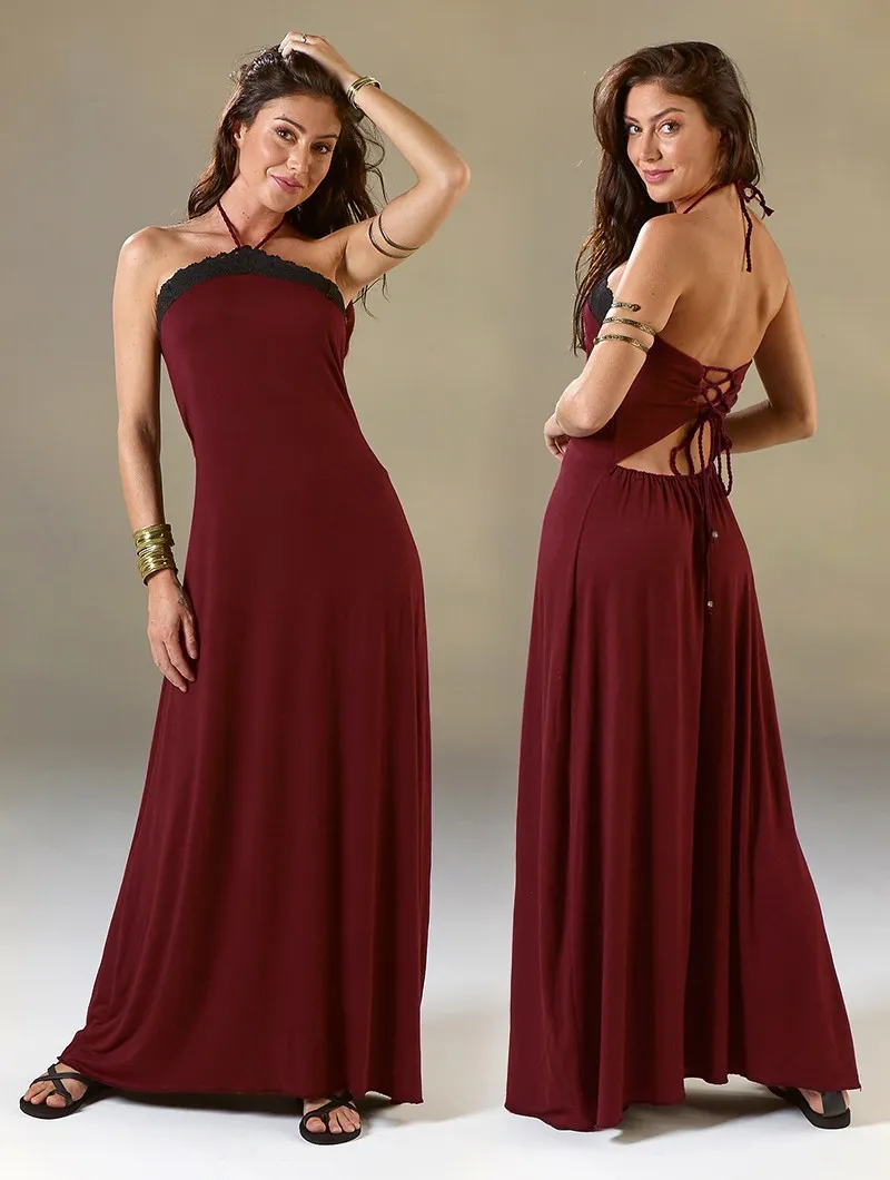 Robe longue sans manches 