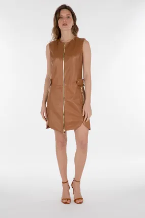 robe sans manches bicolor bas arrondi