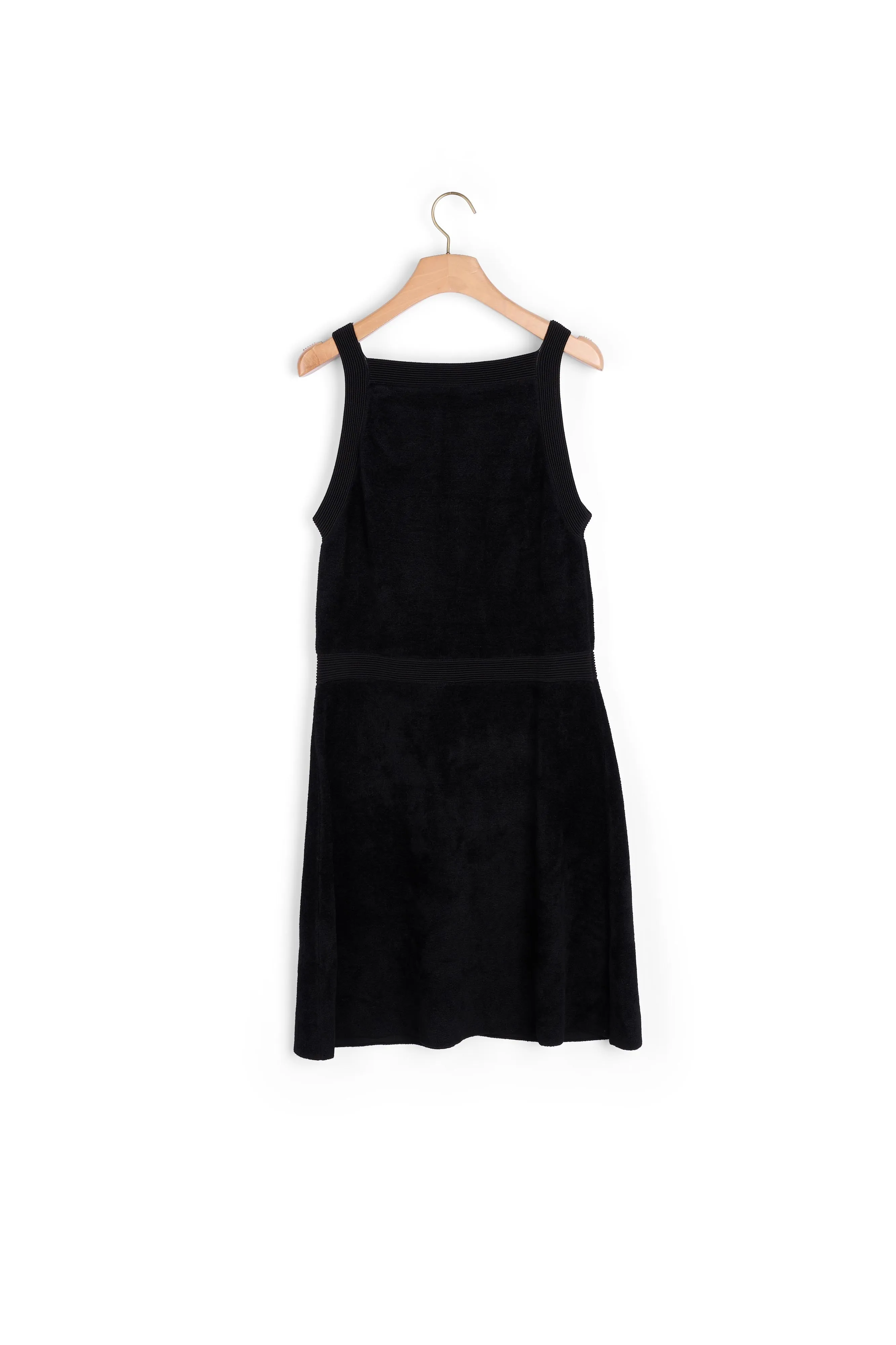 Robe sans manches effet velours