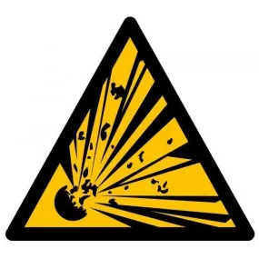 Rouleau mini-picto danger 'matières explosives' w002 autocollants 100mm
