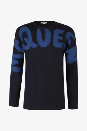 T-shirt à manches longues McQueen Graffiti Kimono