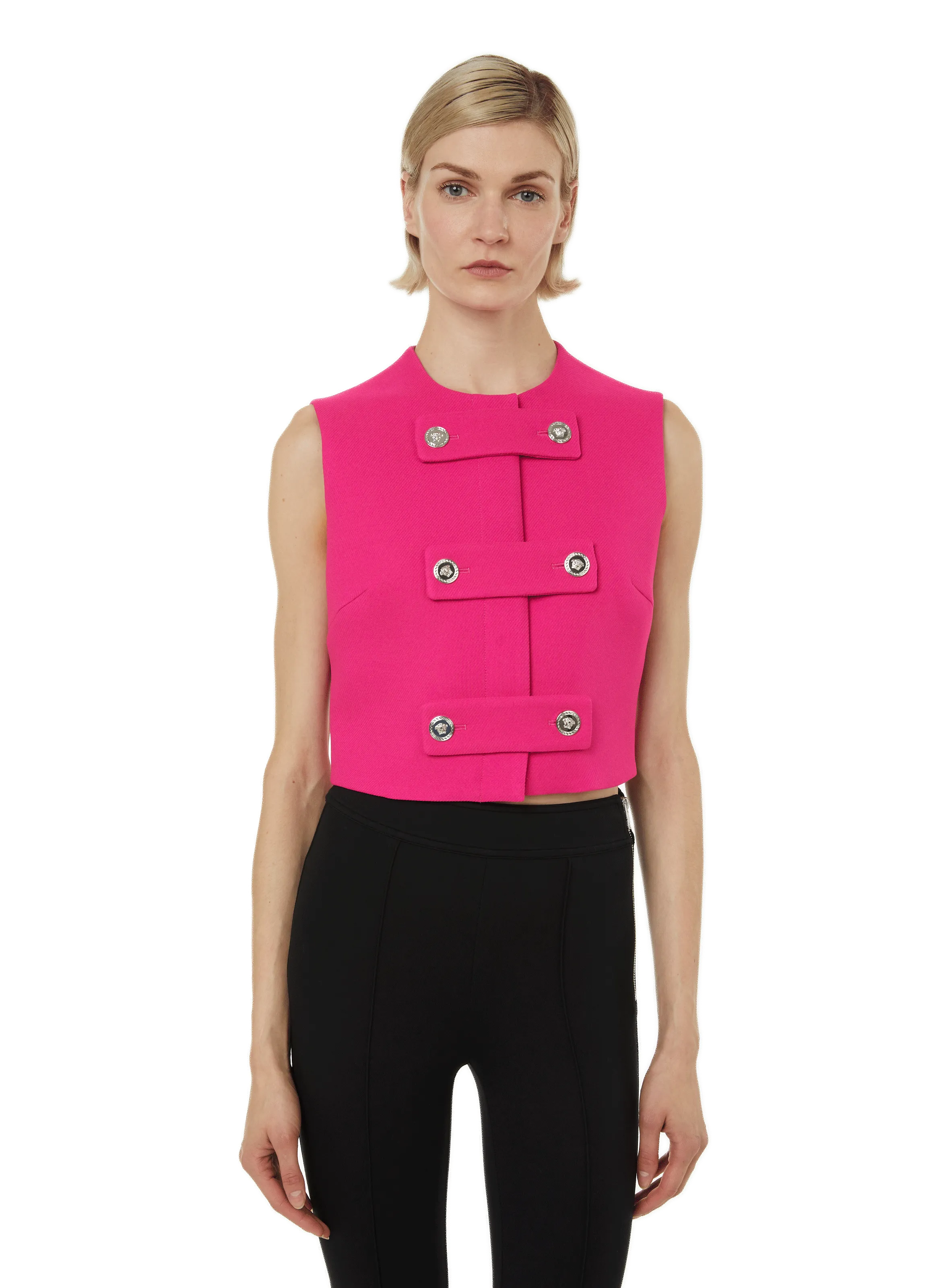 VERSACE  Veste sans manches - Rose