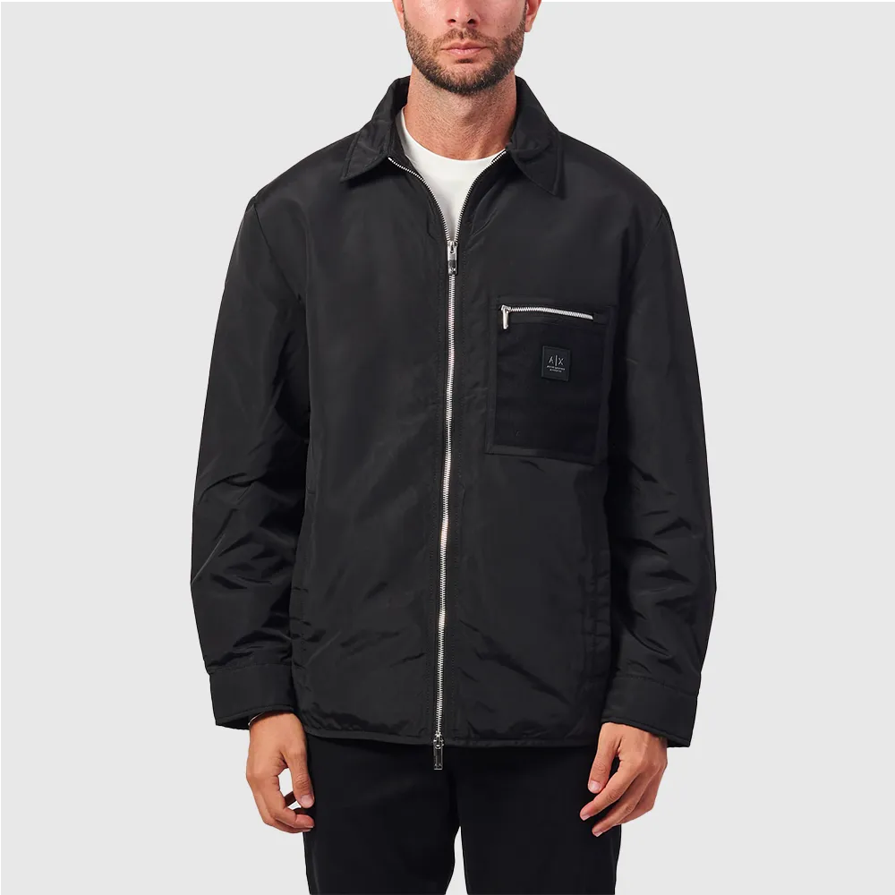 Veste zip avec col chemise